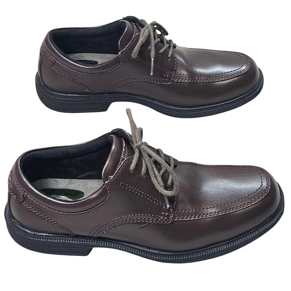 Nunn Bush Kore Mens Brown Leather Bicycle Toe Oxford Shoes 84355-200 Size 8.5 M